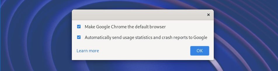 Install Google Chrome On Fedora 30 - Set Google Chrome as the Default Browser