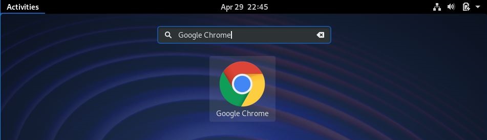 Install Google Chrome On Fedora 30 - Start Google Chrome