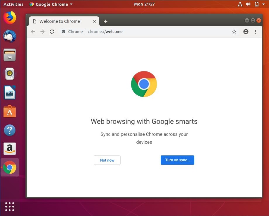 Google Chrome on Ubuntu 18.04