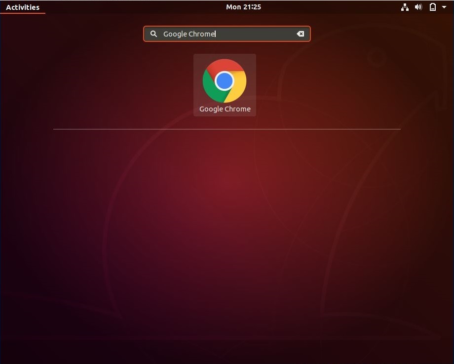 Start Google Chrome on Ubuntu 18.04
