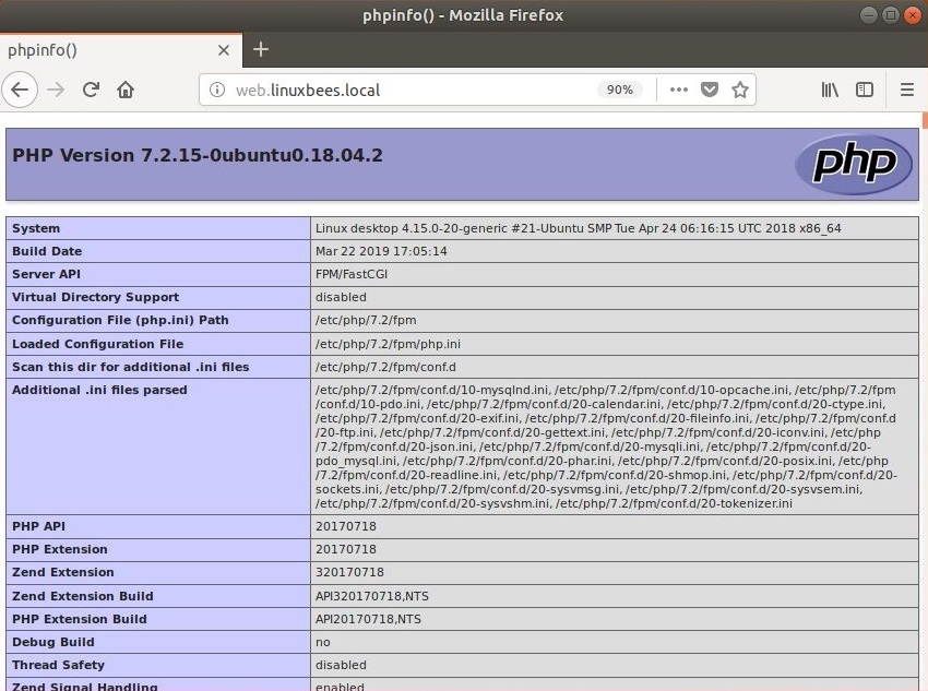 Install LEMP Stack on Ubuntu 18.04 - Nginx's PHP-FPM Support